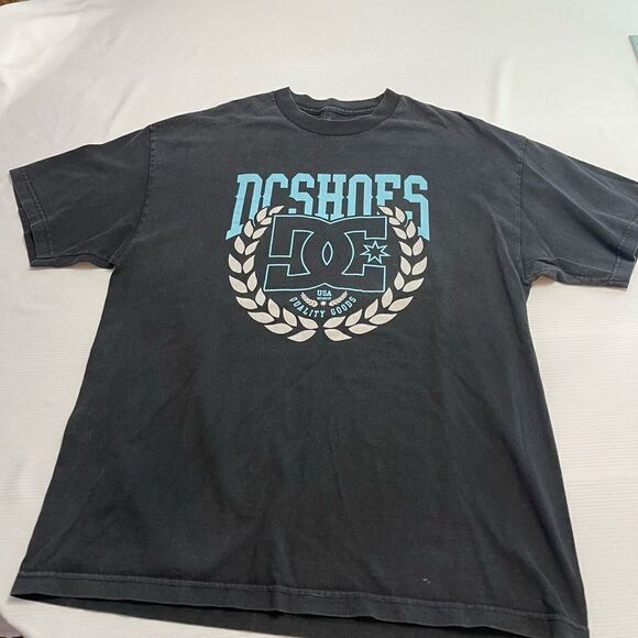 DC Shoes Skate Skateboarding VTG Black T-Shirt Size XL RARE - Picture 1 of 5